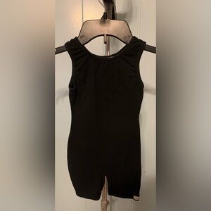 Jacques Moret Ultra Black Tank Unitard Size XS
